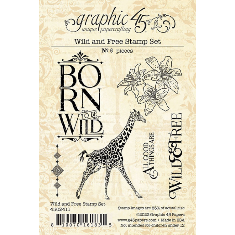 Grafische 45 Wild en gratis stempelset